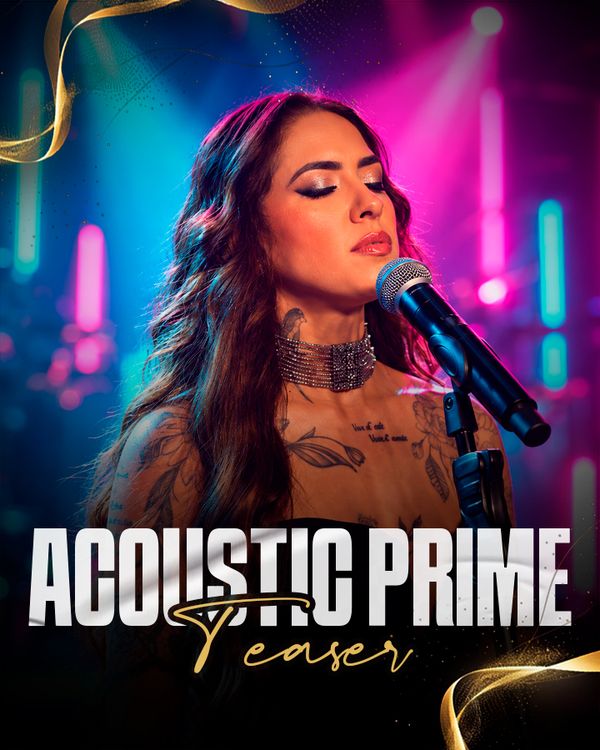 Vídeo: cantora da Banda Prime ao microfone no teaser da formação acústica Acoustic Prime